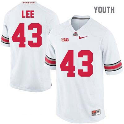 Ohio State Buckeyes Youth Darron Lee #43 White Authentic Nike College NCAA Stitched Football Jersey AT19R26HK